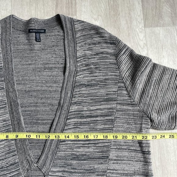 Eileen Fisher Tencel Cotton Simple Cardigan Maple Oat Size XL - Picture 7 of 9
